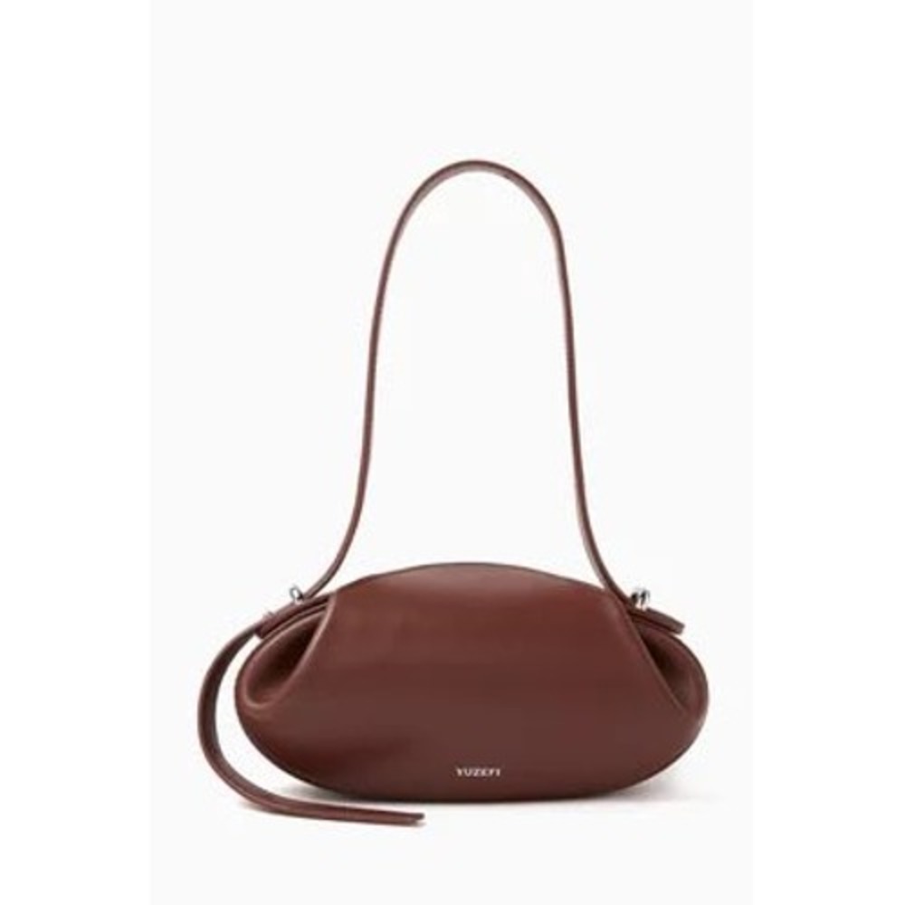 Yuzefi Small Dinner Roll Auburn Smooth Leather Shoulder Bag Small